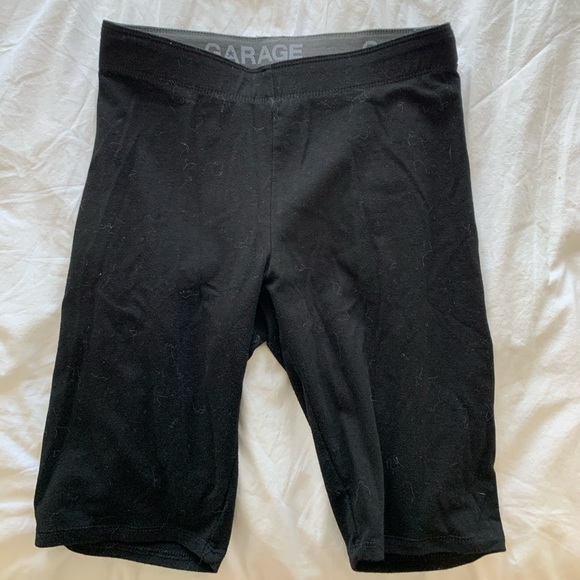 GARAGE BLACK BIKER SHORTS - Picture 1 of 2